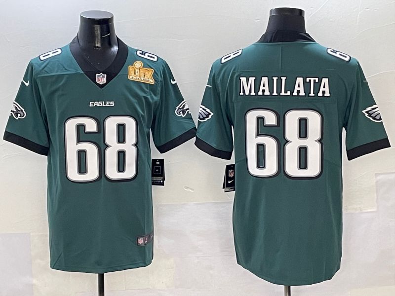Men Philadelphia Eagles #68 Mailata Green New Nike Limited 2025 NFL Jersey style 3->san francisco giants->MLB Jersey